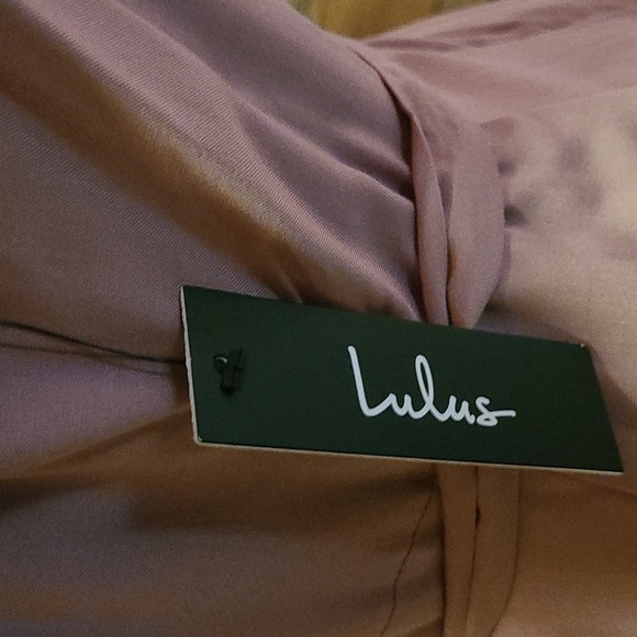 NWT* Lulus* Spaghetti Strap* Side Slit Leg* Jumpsuit* Mauve* Sz L - Picture 6 of 7